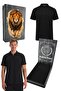 Licensed Polo Collar Black T-Shirt with Uv Box Gift