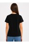 Pink 24705-26 Girl's Butterfly Printed Stone Detailed T-Shirt Cotton Casual Stylish Basic T-Shirt - 8