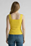 Women's Blouse Square Neck Wide Strap Athlete Summer Lycra Bodysuit - 4