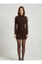 Velvet Ruched Waist Mini Dress - 2