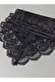 Black Velvet Lace Detailed Tablecloth Runner - 2