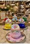 Esterhomedecor 6-Person Hand-Painted Porcelain Coffee Cup Set and 6 Turkish Delight Bowls
