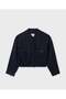 Girl's Metal Buckle Detailed Jacket 8-18 Years Black