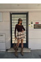 Women's Belted Plaid Skirt with Shorts - 6