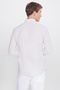 Men's Beige Slim Fit Narrow Cut Button Collar Dobby Shirt - 7