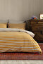 Forres Single 100% Cotton Duvet Cover Set - Mustard