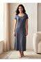 Night Gown Short Sleeve Textured