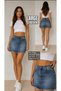 Denim Mini Skirt with Chain Ring Detail - 4