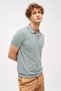 Men's Light Green Slim Fit Slim Fit Polo Collar Plain Short Sleeve Knitwear T-Shirt