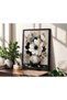 Framed 3-Piece Flower Painting Set Modern Living Room Decoration |   Beige Black Floral Wall Painting - 4