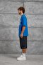 Men's T-Shirt F61 Print Blue Oversize Printed Crew Neck Cotton - 3