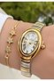 Women's Wristwatch Steel Cord Gold Silver Color Gift Bracelet Hms454C4 - 2
