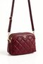 Black Multi-Eyelet Quilted Patterned Women's Bag with Gold Detail and Cross Strap - 5