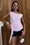 Women's Lace Blouse with Lining and Draped Tie Detail - New Season