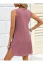 Women's Strappy V-Neck Side Slit Viscose Blouse and Shorts Two-Piece Set - 4