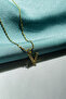Zircon Stone Minimal Letter Steel Chain Necklace