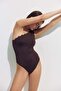 One-shoulder padded-cup swimsuit - 2