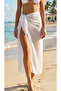 Long White Tulle Pareo 145X90