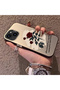 iPhone 15 Compatible Retro Red Rose Printed Impact Protective Hard Case - 2