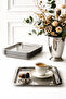 6-Piece Square Stainless Steel Silver Coffee Presentation Tray-Luxury Serving Tray 21.5 cm - 2