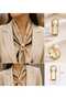 Women's Scarf Accessory with Pearls and Crystal Stones and Finger Ring