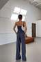 Women's Gofre Strapless Blouse Pants Double Set - 5