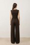 Coffee Buckle Detailed Women's Suit - 3