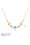 Aten Moon and Star Detailed Zircon Stone Necklace - 2