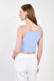 Women's Strappy Bubble Blouse - Blue - 5