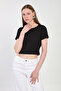 Women's short sleeve bubble t-shirt - black - 2