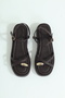 Diana Flip Flop Thermo Non-Slip Sole Gold Stone Detailed Sandals - 6