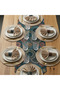 American Service, New Season, 6 Pcs Light Brown Supla, 6 Pcs Light Brown Napkins, 6 Pcs Napkin Rings and Runner Cover Authentic Tk - 2