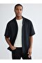 Regular Fit Men's Short Sleeve Crinkle Shirt - 5