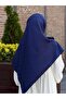 Premium Jacquard Oversized Scarf - Navy Blue - 7