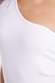 Women's Slim Fit Cotton Sleeveless White Crop Tank Top - 3