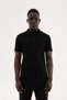 Men's m Embroidered Polo Collar T-Shirt Black