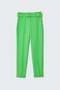 High Waist Belted Trousers - Light Green - 6