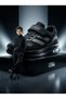 Unisex Black Smoked Lace-Up Single Velcro Baby Kids Sports Shoes Sneakers School Shoes - 8