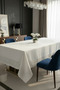Thick Textured Water Repellent Tablecloth Stylish Jacquard Living Room Dining Table Cover - 5