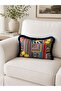 Mi̇lano Series, Fringed Cushion Cover with Double-Sided Print 30X50 cm