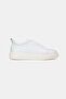 Women's White Genuine Natural Leather Sneaker Shoes with Eva Sole and Laces, Size 35-41 - 5