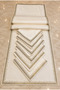 Antique Gold Stone Detailed Premium Runner 40X140 Napkin Set 38X38 - 2