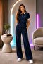 Celest Navy Blue Double Suit Palazzo Compact Fabric Modal Fabric Trouser Suit (Soft Fabric and Non-Pilling) - 5