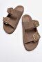 Valierra Men's Genuine Leather Slippers Mink Suede - 5