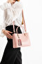 Jesse Vertical Form Gold Buckle Detailed Hand and Shoulder Bag Powder - 3
