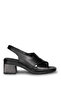 12120 Black Genuine Leather Women's Shoes - 2