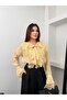 Lace and Ruffle Detailed Tie-Neck Slim Modal Fabric Shirt 5306 - - 6