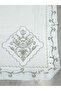 Saraylı Series Gold Sim Embroidered Ruffled Cream Bath Towel Set - 5