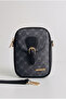 Women's Black Dotted Cross Strap Hand & Shoulder Bag 406