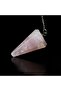 Unisex Pink Quartz Natural Stone Pandula Necklace